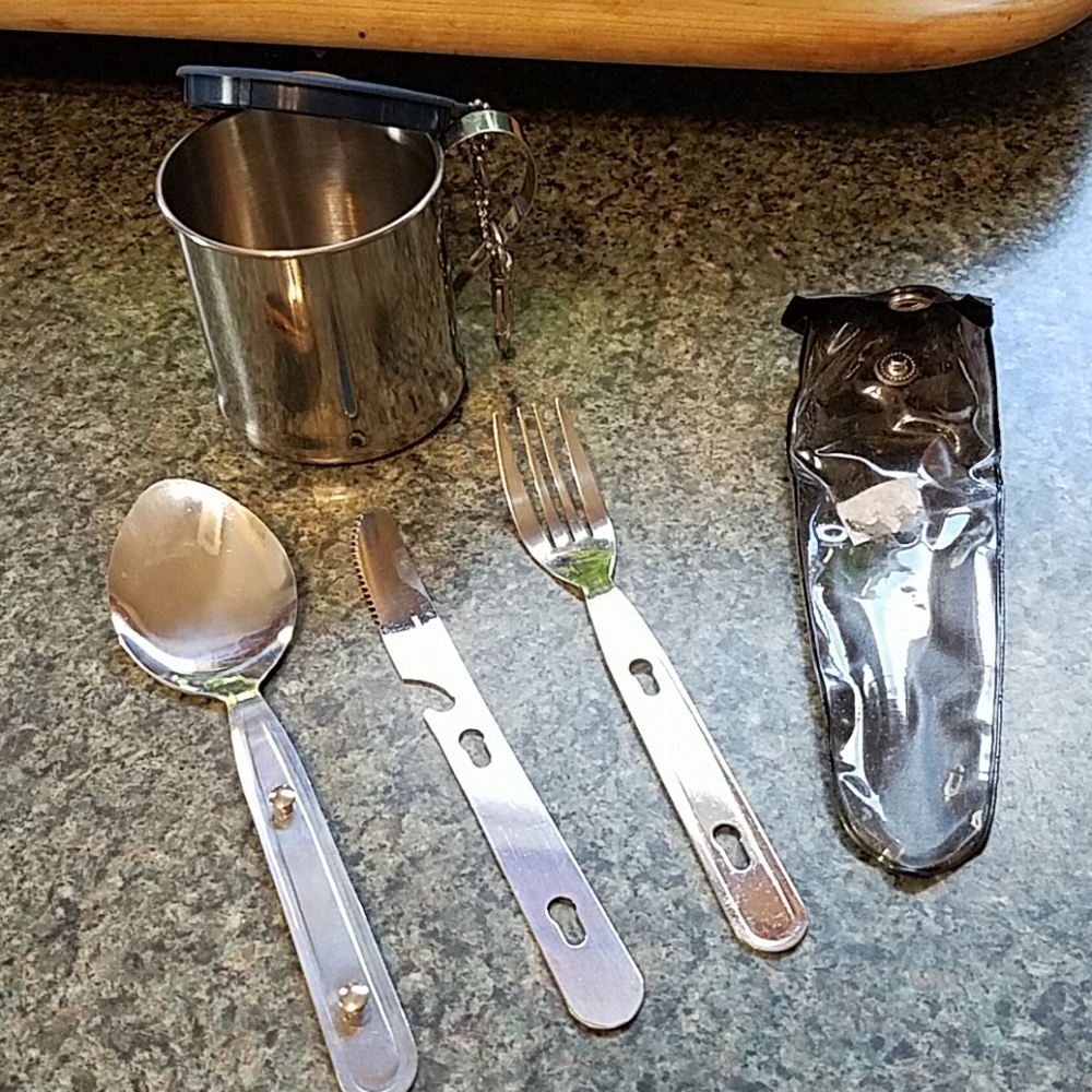 Camping Utensils & Cup Stainless Steel